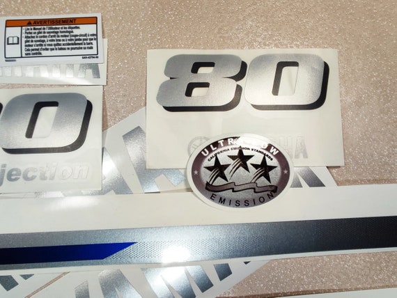 Vinyl Decal Set For Yamaha F80 Four Stroke Outboard – ORACAL Sticker Kit By BOAT-MOTO - View #4