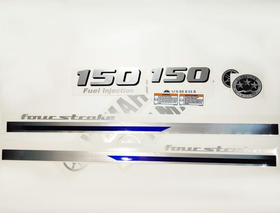 ヤマハ F 150 4 ストローク船外機用、手作りビニールシルバー
