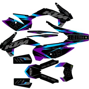 Graphic vinyl decal set for KTM With headlights Stickers kit for KTM Exc Exc-F Xc-W Xcf-W 125 250 350 450 Decal set 2014 - 2016 motorbike