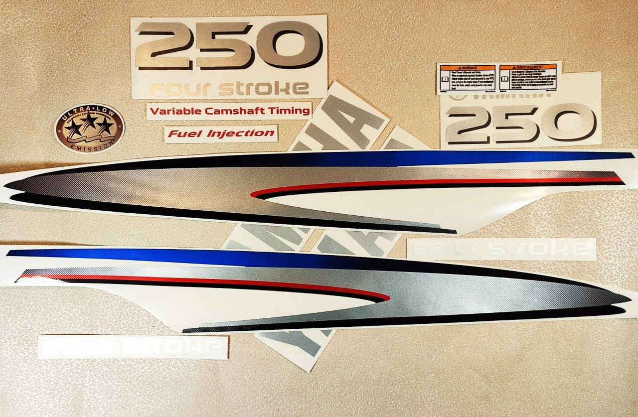 Yamaha 40 Hp Four Stroke Outboard Decal Kit Marine Vinyl Also In 50 Or - Foto 9