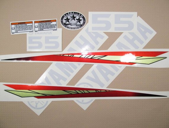 Yamaha Saltwater II Precision Blend Decal Kit - Outboard Engine Replacement Die-cut Stickers