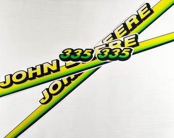 Replacement Vinyl Decal Set For John Deere 335 Lawn Tractor Hood, stickers kit Handmade