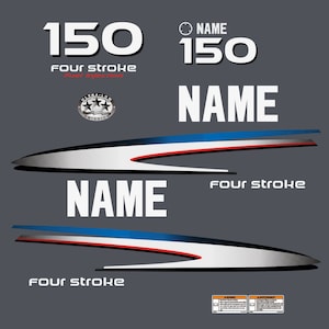 For YAMAHA F 150 four stroke outboard, handmade vinyl decal set. Stickers kit reproduction. Handmade. For Cowling 63P - 2004-2012