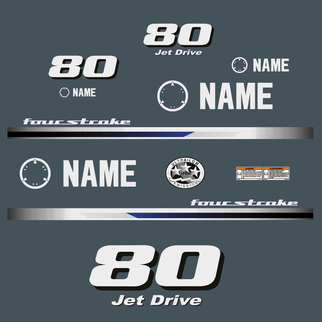 thumbnail image 2 of ORACAL Vinyl Decal Set For Yamaha F80 Four Stroke Outboard – Reproduction Lettering 2 of 5