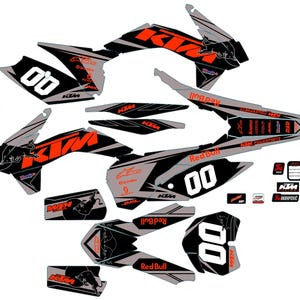 Graphic vinyl decal set for KTM Without headlights vinyl kit for motorbike Ktm Sx Sxf XC XCF 125 250 300 350 450 Decal set 2013 - 2015