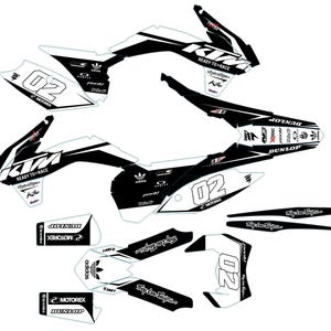 Graphic vinyl decal set for KTM With headlights Stickers kit for KTM Exc Exc-F Xc-W Xcf-W 125 250 350 450 Decal set 2014 - 2016 motorbike