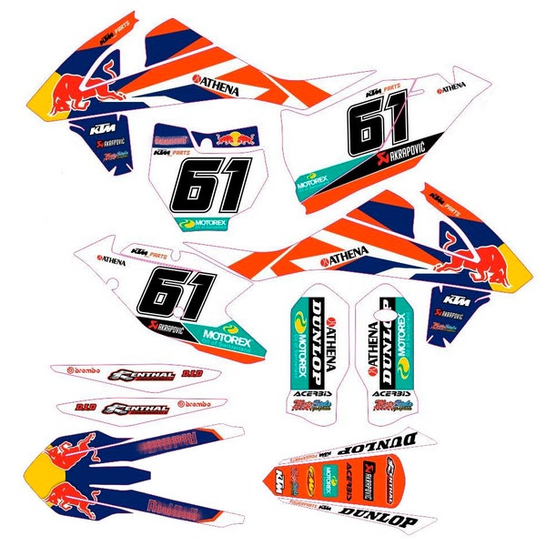 Graphic vinyl handmade kit for KTM Sx Sxf Exc Xcw 125-250-300-450-500 2016-2019 Stickers kifor tunning decor motorbike