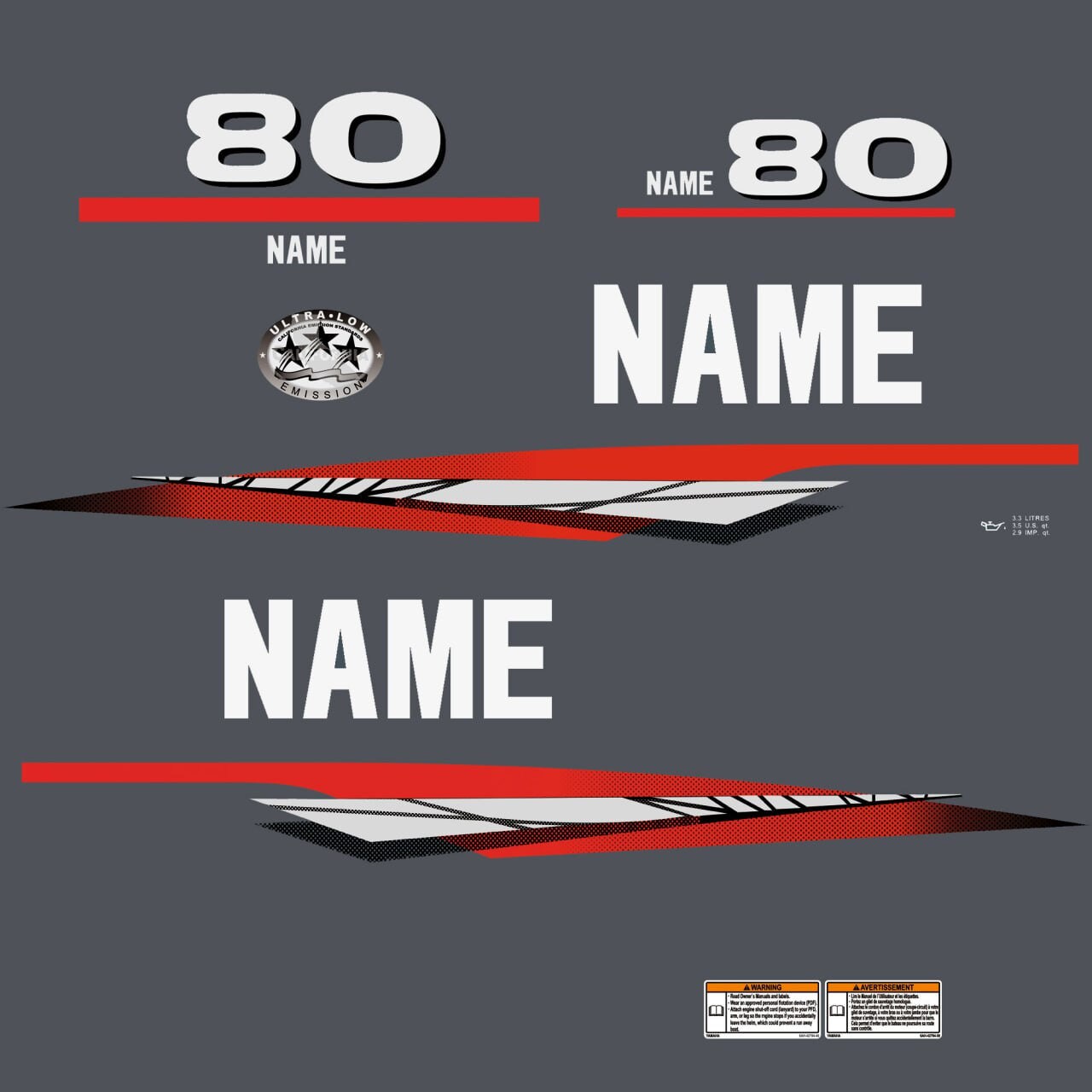 Yamaha 200 Hp Four stroke 2014 set | Eshop Stickers