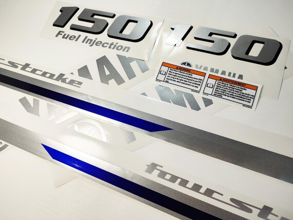 ヤマハ F 150 4 ストローク船外機用、手作りビニールシルバー