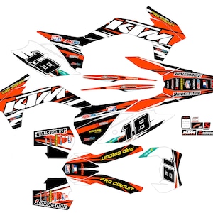 Graphic vinyl decal set for KTM With headlights Stickers kit for KTM Exc Exc-F Xc-W Xcf-W 125 250 350 450 Decal set 2014 - 2016 motorbike
