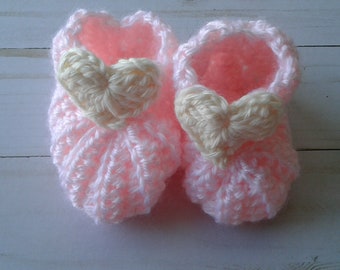 Baby Bootie with a heart
