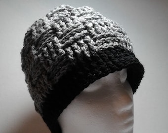 Bobbi Beanie Wintermütze, Korbflechtmütze, Häkelmuster