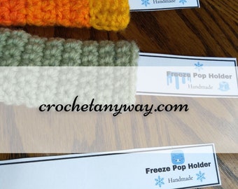 Display Insert /product label for ice pop holder/cozy