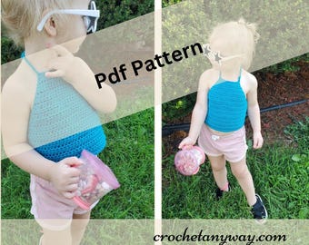 Easy Toddler Halter Top instant download Pattern only