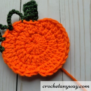 Pumpkin coaster crochet pattern