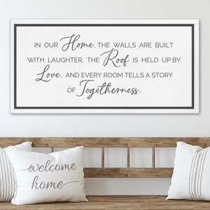 In Our Home Inspirational Sign, New Home Sign, Farmhouse Sign, Home Sign, Family Room Sign, Farmhouse Wall Decor, Above Bed Sign, Bedroom