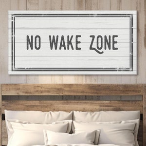 No Wake Zone Sign, Sign Above Bed For Lake House, Lake House Decor, Rustic Lake Sign, Lake House Wall Art Print, Inspirational Lake Sign