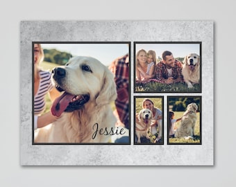 Custom Dog Memorial Portrait Canvas, Pet Memorial Gift, Pet Portrait, Dog Loss Gift, Pet Sympathy Gift, Dog Mom Gift, Dog Dad Gift