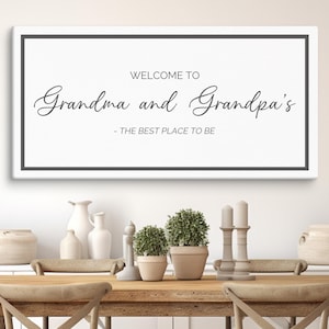 Grandparents Sign, Grandparents Gift, Grandma and Grandpa Sign, Gift For Grandma, Welcome to Grandma And Grandpa&#39;s, Farmhouse Grandma Sign
