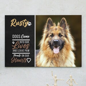 Dog Memorial Gift, Canvas Art, Dog Remembrance Gift, Canvas Print, Pet Bereavement Gift, Personalized Pet Canvas