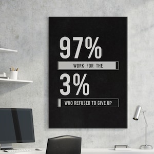 Motivational Canvas Art - Inspiring Wall Art Entrepreneur Art Office Decor Success Art Step Dad Gift Hustle Canvas Print