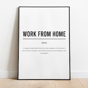 Work From Home Art | Defintion Print Office Wall Art | Home Office Wall Art | Funny Home Office Decor | Home Office Printable | Digital