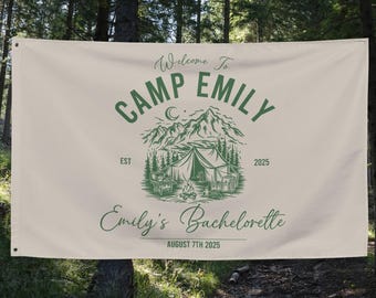 Custom Camp Bachelorette Banner Tapestry, Glamping Bachelorette, Custom Bachelorette Banner, Getting Hitched, Bach Banner, Camp Bach Sign