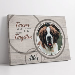 Custom Dog Canvas, Personalized Dog Canvas Print, Memorial Pet Canvas, Pet Remembrance Wall Art, Pet Owner Sign, Pet Loss Frame