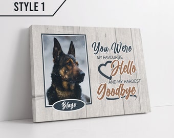Personalized Memorial Dog Canvas, Custom Dog Portrait, Pet Sympathy Gift, Pet Remembrance Gift, Dog Loss Gift