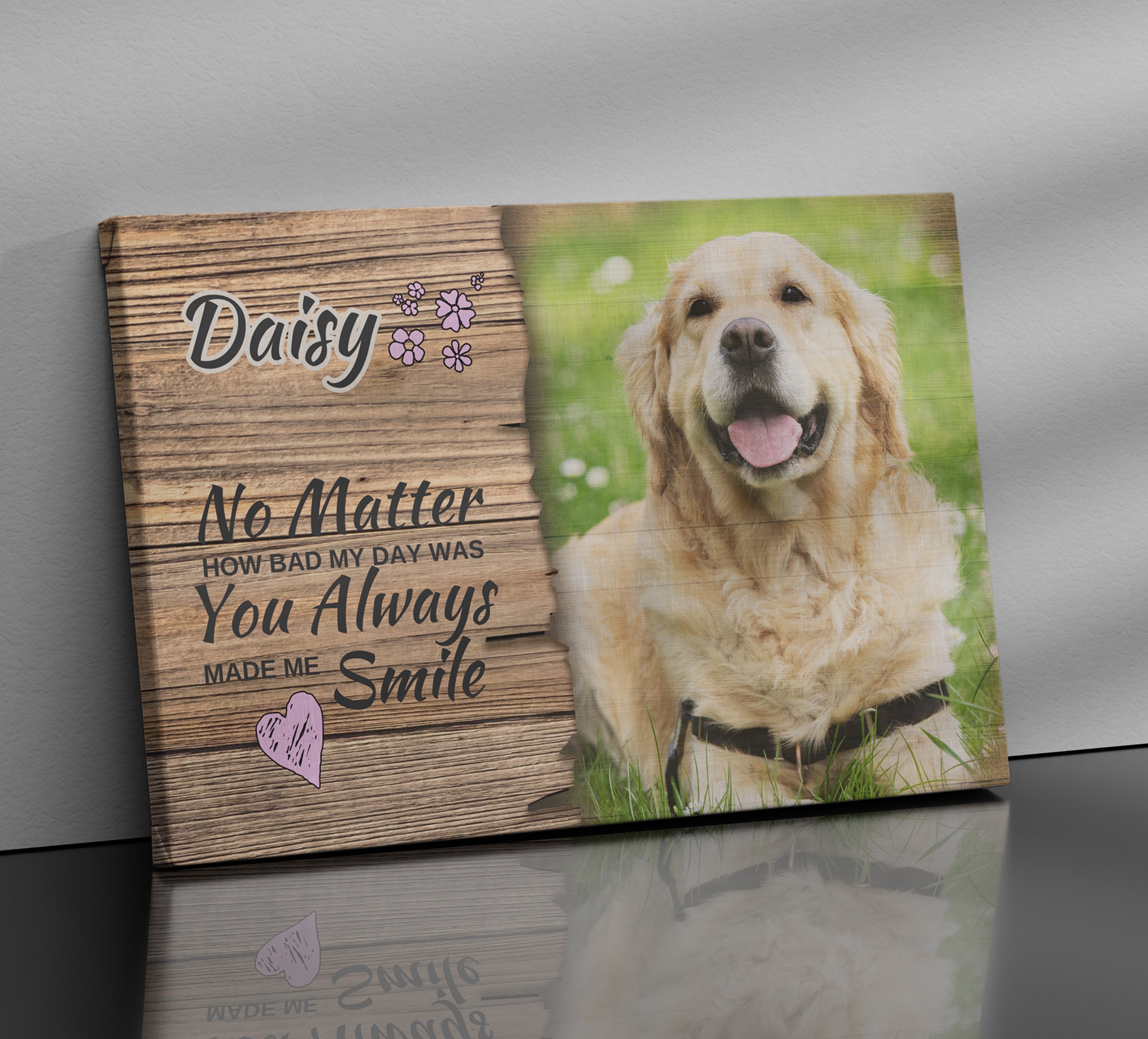 Custom Personalized Memorial Dog Canvas - Memorial Gift Idea For Dog Mom - Don't Cry Sweet Mama main image 1