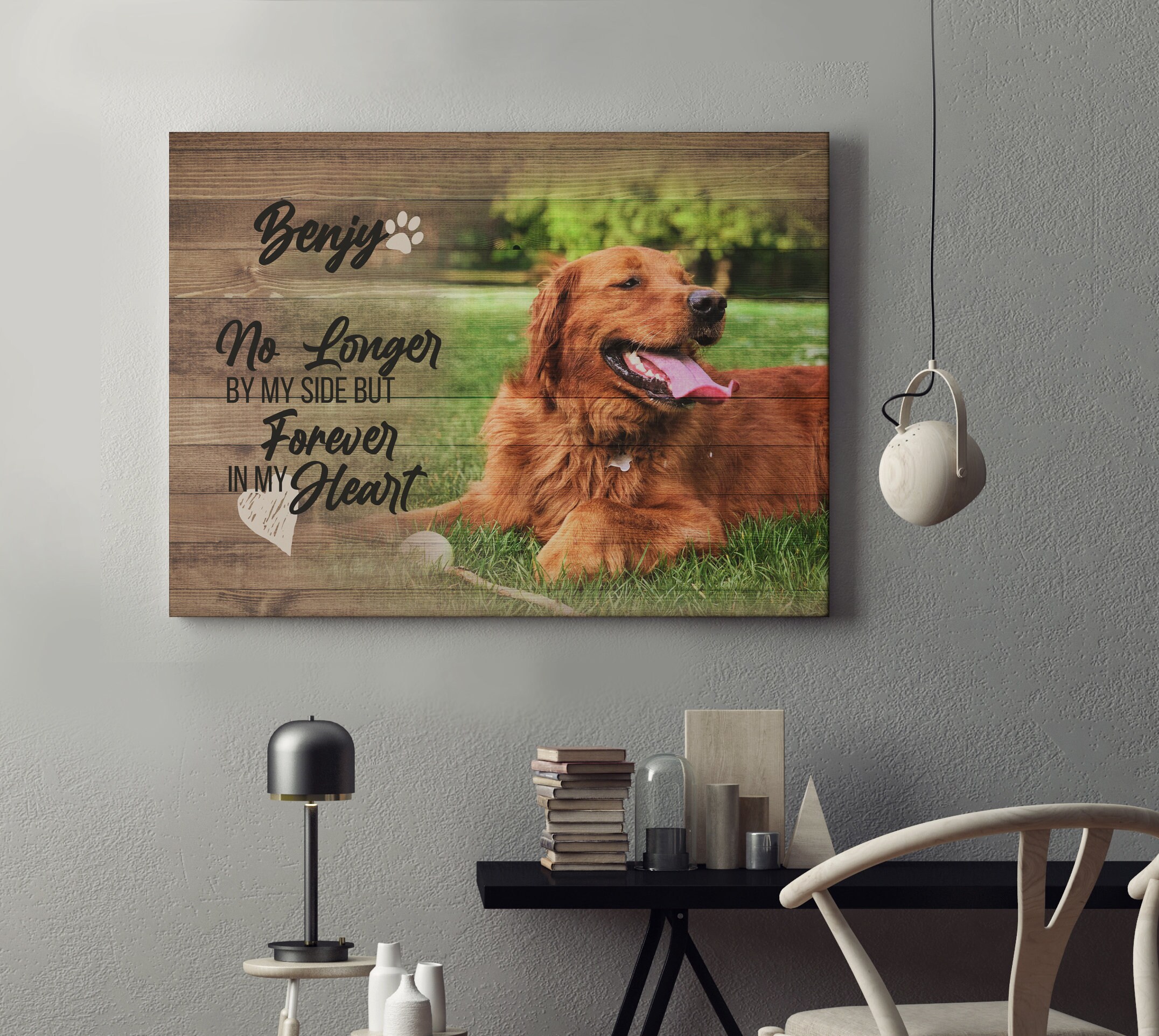 Personalized Dog Photo Memorial Canvas - Memorial Gift For Dog Lover - As I Sit In Heaven