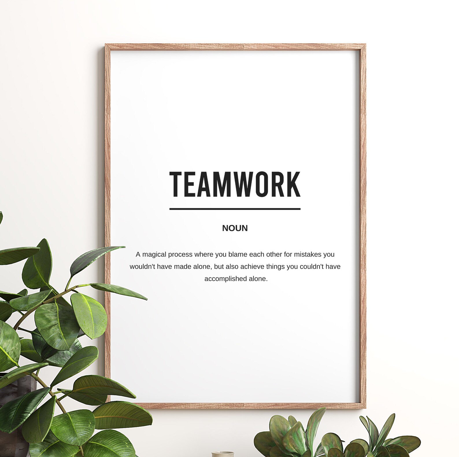 Teamwork Definition Dictionary Print | Funny Office Decor | Office Wall ...