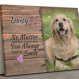 Dog Memorial Personalized Canvas, Custom Pet Canvas, Dog Remembrance Wall Art, Dog Lover Gift, Pet Owner Frame, Dog Passed Away Gift