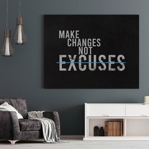 Make Changes Canvas Art Print Success Office Boss Wall Art Gift ...