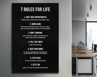 MOTIVATIONAL CANVAS ART - Inspirational Canvas Wall Art Home Office Decor Wall Art Poster Gym Sign Gift