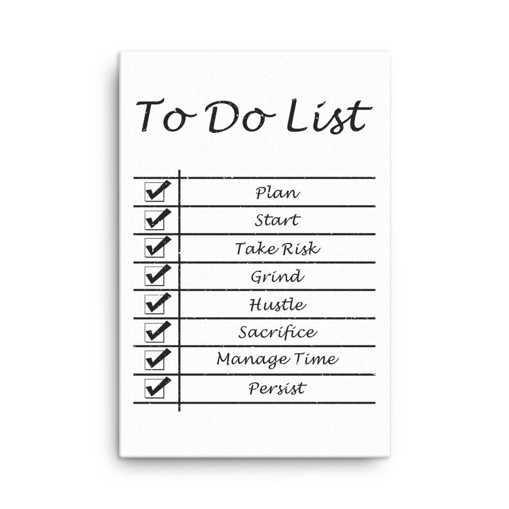 To do list Motivational Quote Canvas Wall art for Office Home Etsy