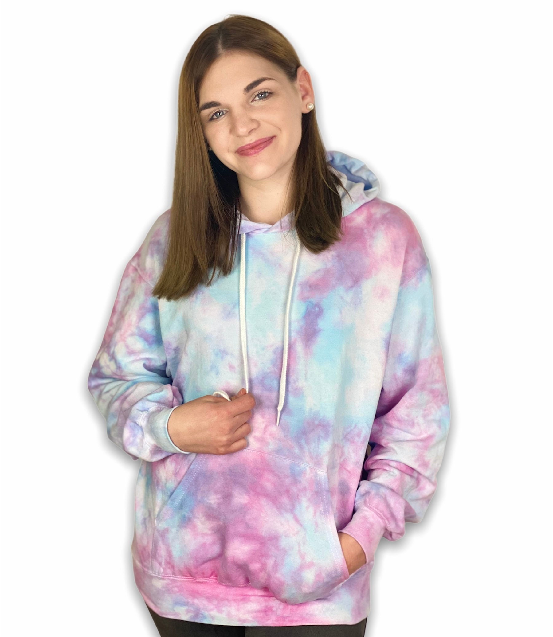 Teenager Mädchen Batik Hoodie | Tie Dye Kapuzenpullover Oversized | Baumwolle Fleece