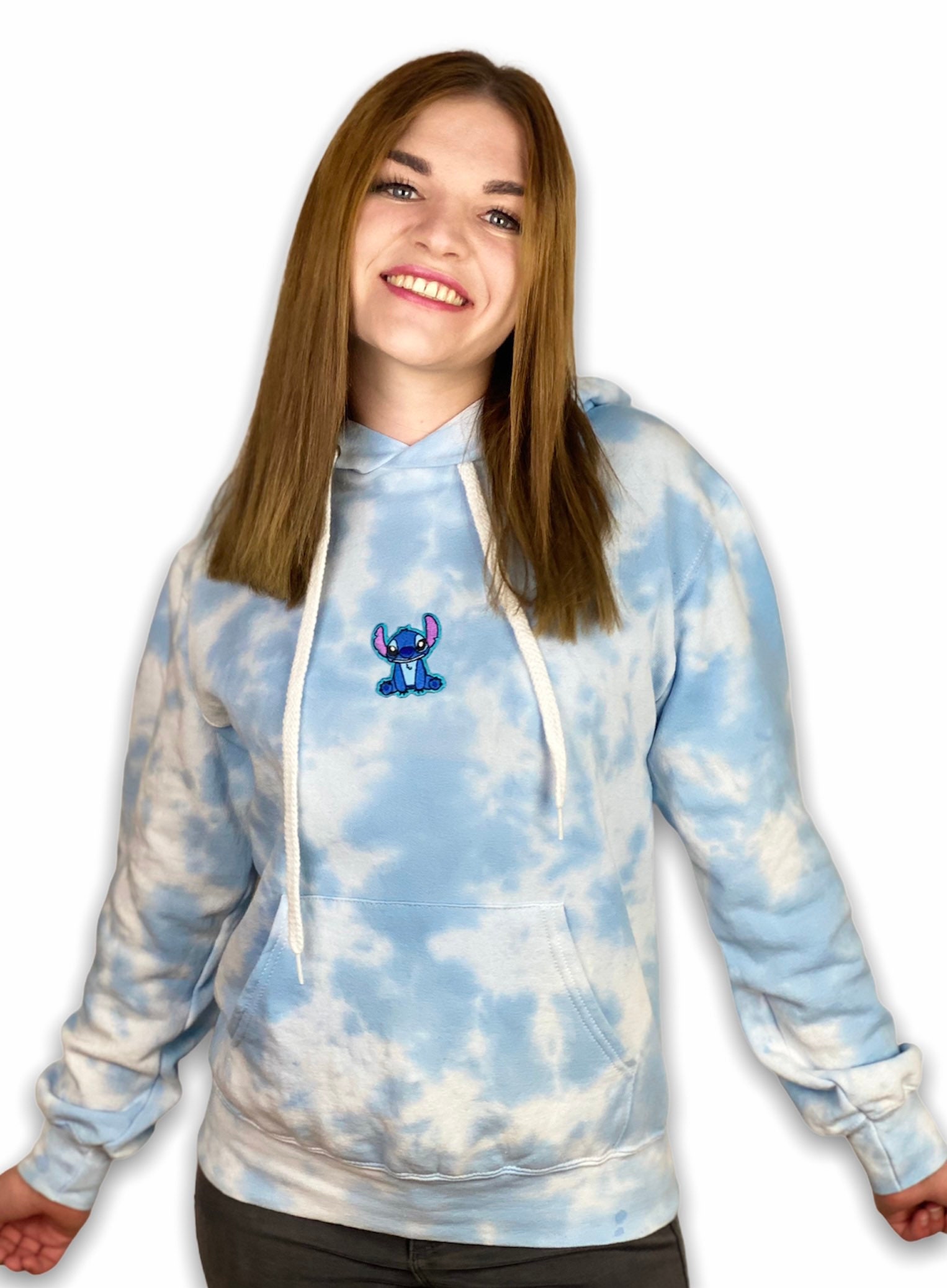 Stitch Angel Hoodie Disney Tie Dye Batik Sweater Lilo Unisex Etsy