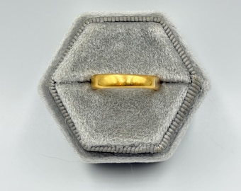 1896 Dated Antique 22k Yellow Gold Wedding Band Ring