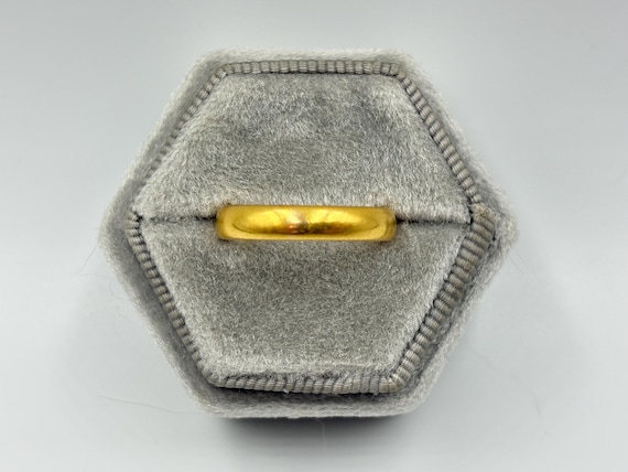 1930's Antique 22k Yellow Gold Wedding Band Ring Vintage