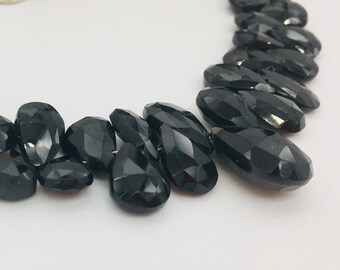 7 St Turmaline Faceted Drop 5x3mm.-Strand 20cm