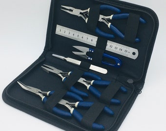 Jewellery Making Pliers and Tools Set With a Handy Carry Case for Beading and Jewellery Making- Wire Working - Crafting