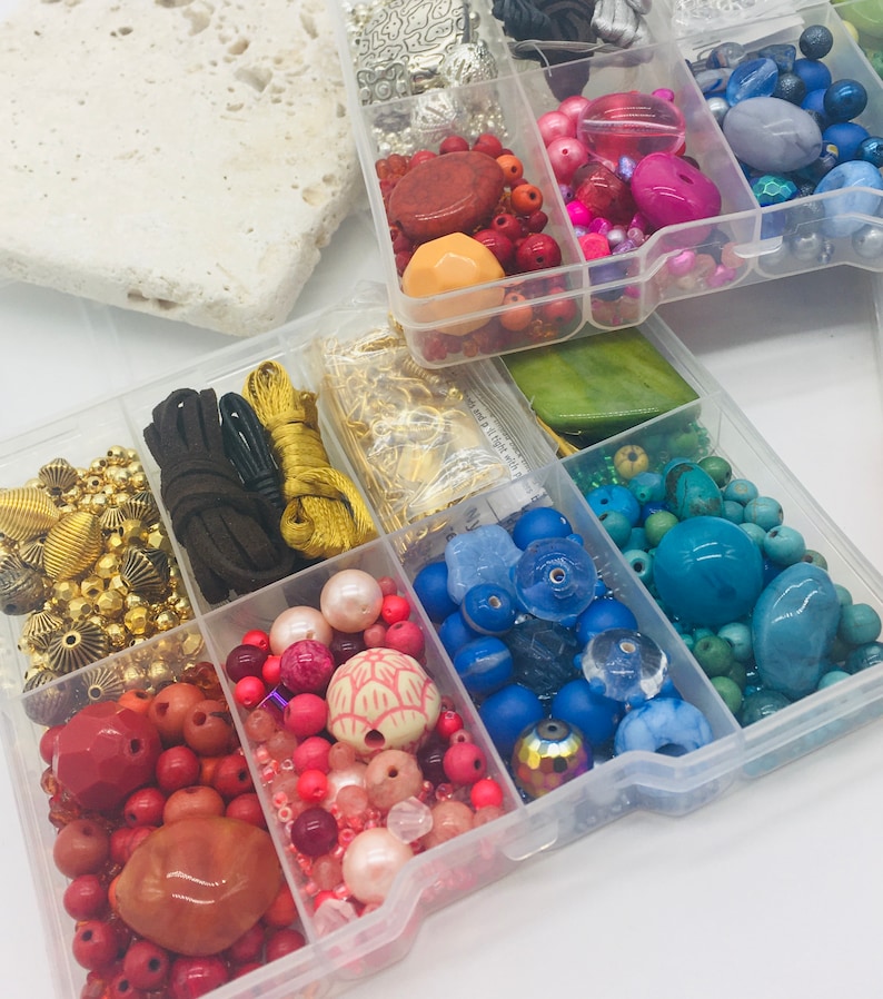 Bead & Jewellery Making Kit Rainbow Brights Colourful | Etsy
