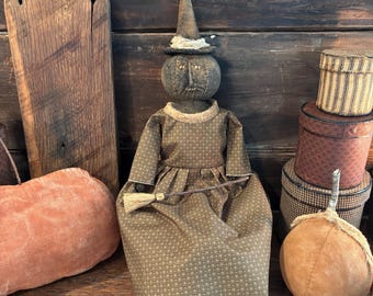 Hand Sewn Primitive Grungy Witch | Folk Art