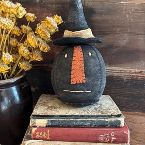 Primitive Pumpkin Witch | Folk Art
