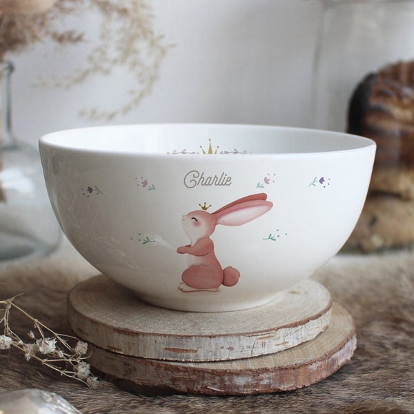 Petit bol en porcelaine lapin (personnalisable) en édition limitée