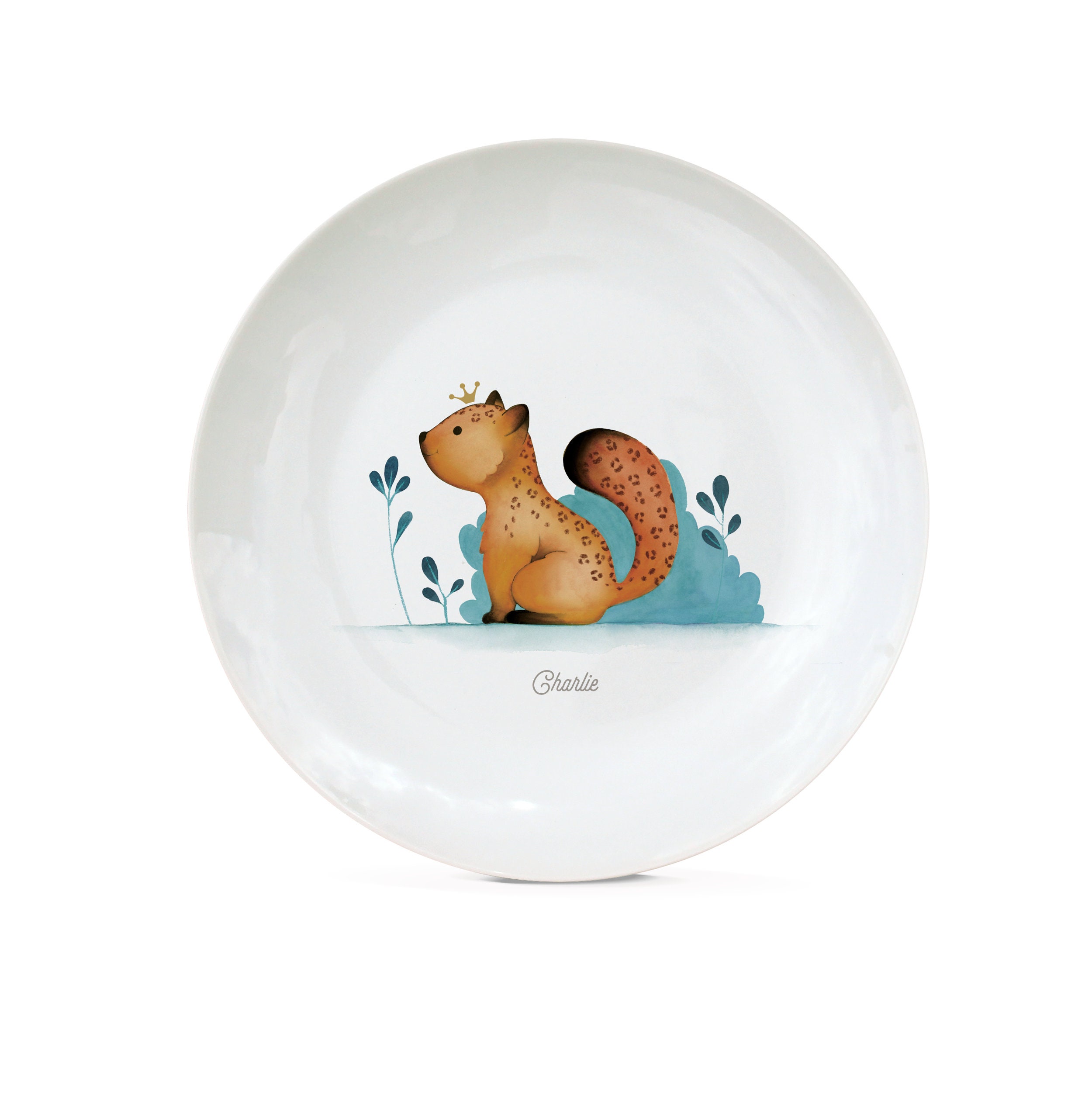 Assiette en Porcelaine Léopard | Personnalisable