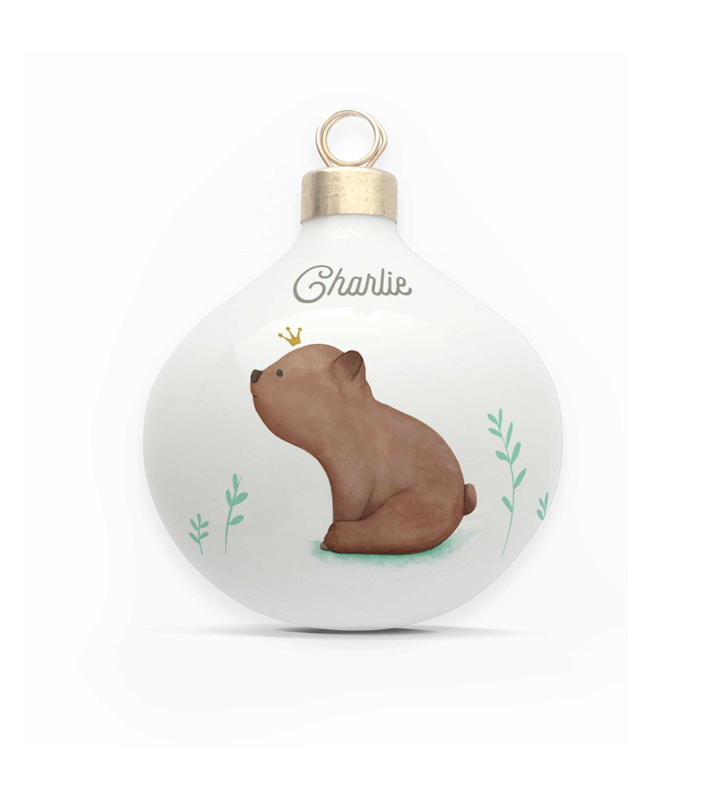 Boule en Porcelaine Ourson Personnalisable