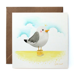 CARTE MOUETTE + ENVELOPPE