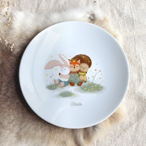 Assiette en porcelaine Câlin personnalisable image 1